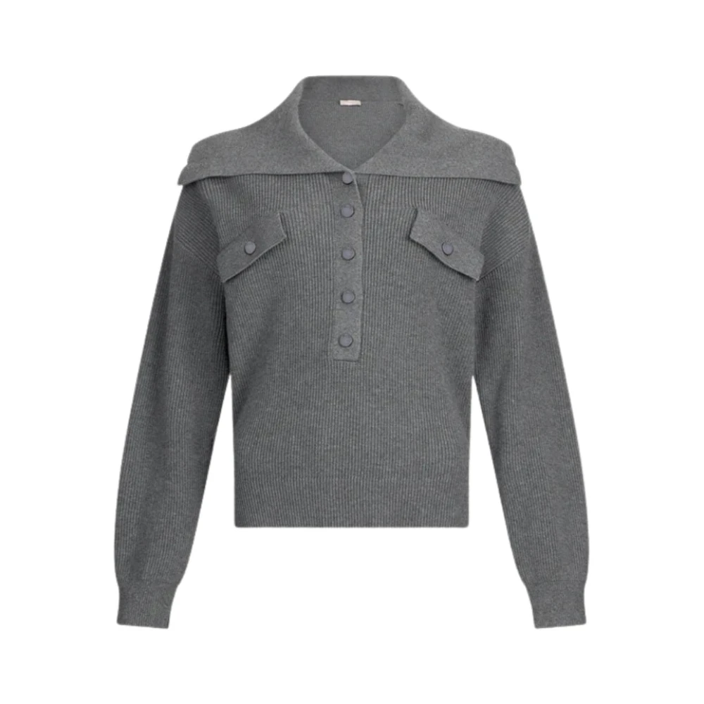 Liu Jo Women's Gray Maglia Con Maxi Collo