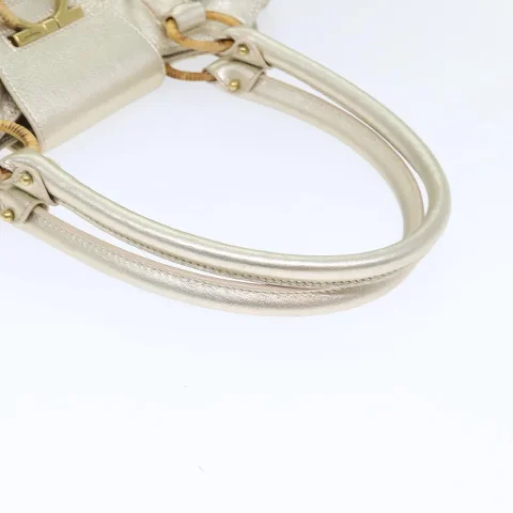 Salvatore Ferragamo Pre-owned Leather handbags Yellow Dames