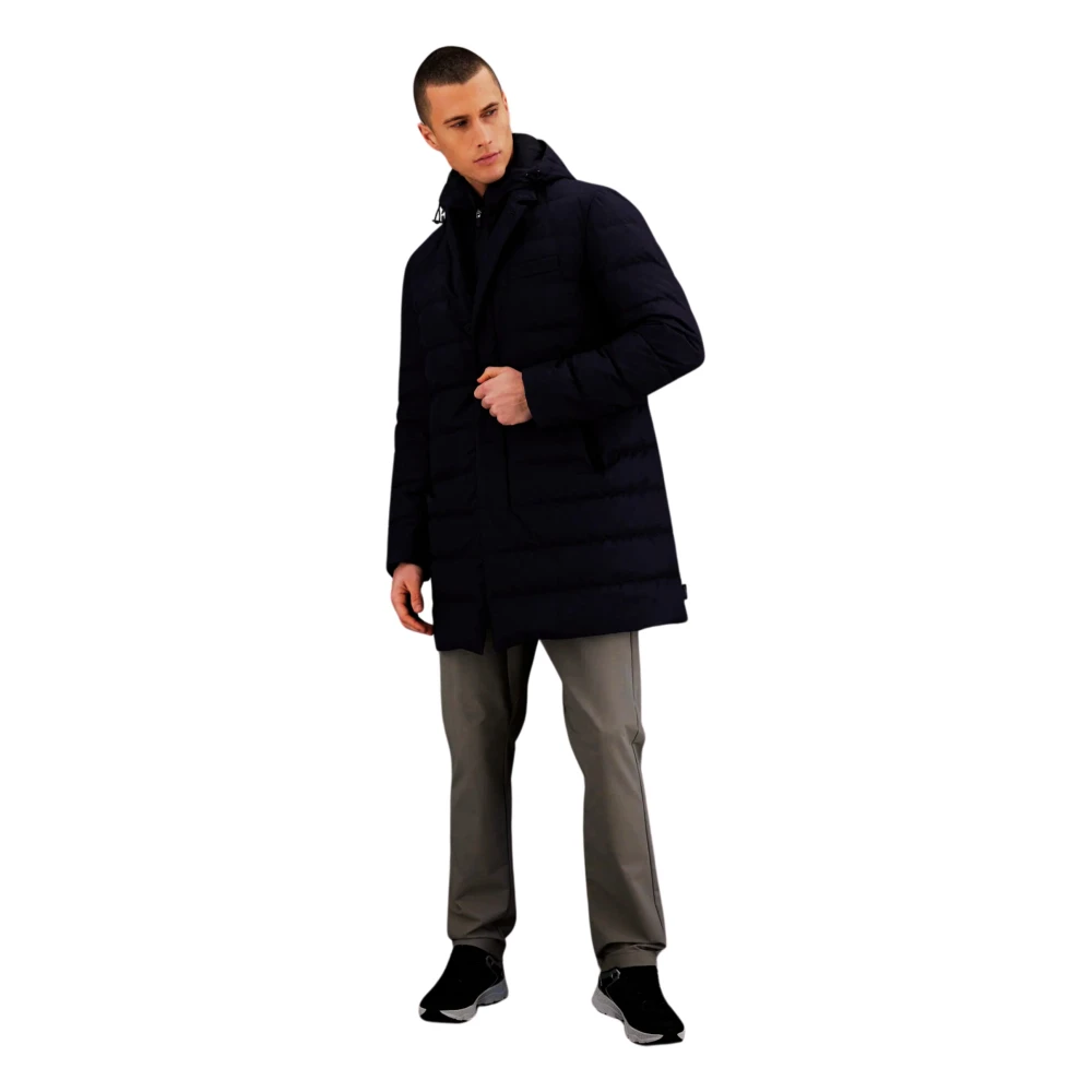 Herno Zwarte Windstopper Jas Slim Fit Black Heren