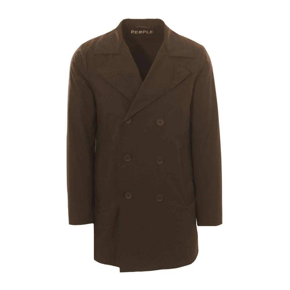 People of Shibuya Bruine Trenchcoat met Zakken Brown Heren