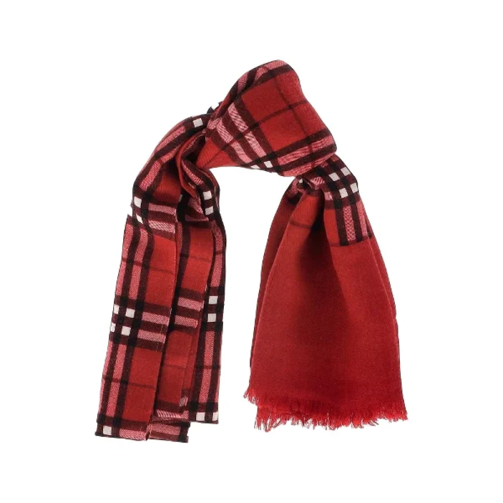 Burberry Vintage Pre-owned Fabric scarves Red Dames