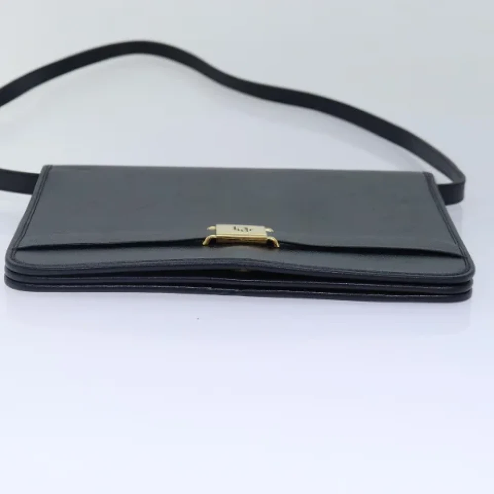 Dior Vintage Pre-owned Leather dior-bags Blue Dames