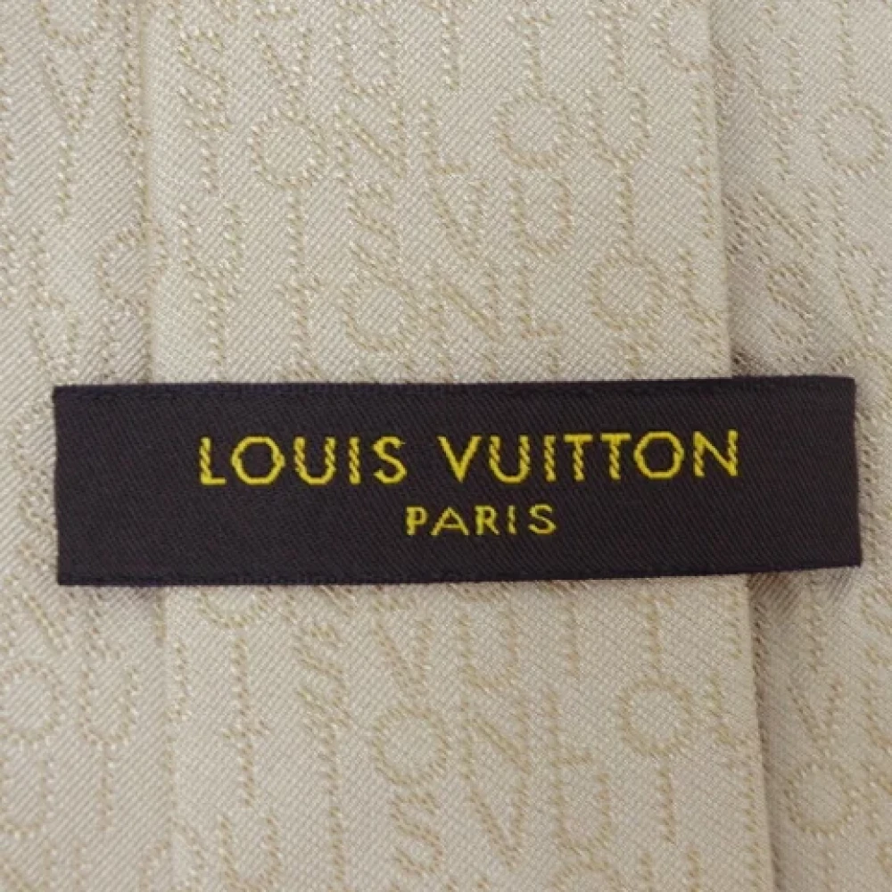 Louis Vuitton Vintage Pre-owned Silk home-office Beige Heren