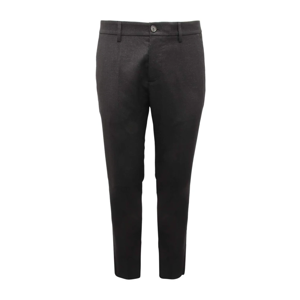 Patrizia Pepe Mannelijk Zwart Broeken Heren, M, Slimme Lurex Broek, Made In Italy