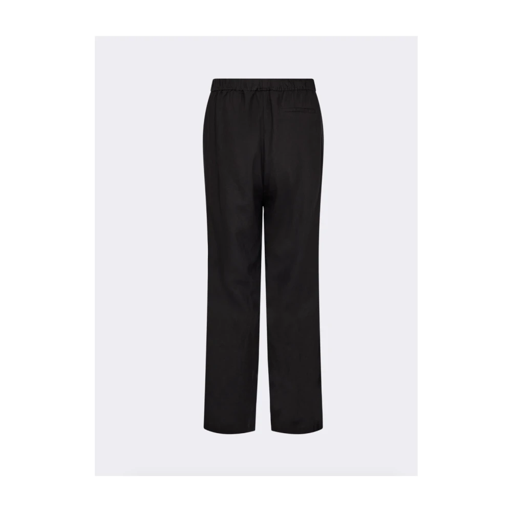 Levete Room Linnen Loszittende Broek Black Dames