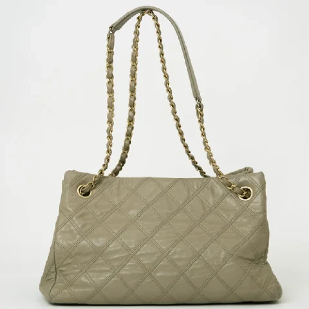 Chanel Vintage Pre-owned Leather shoulder-bags Beige Dames
