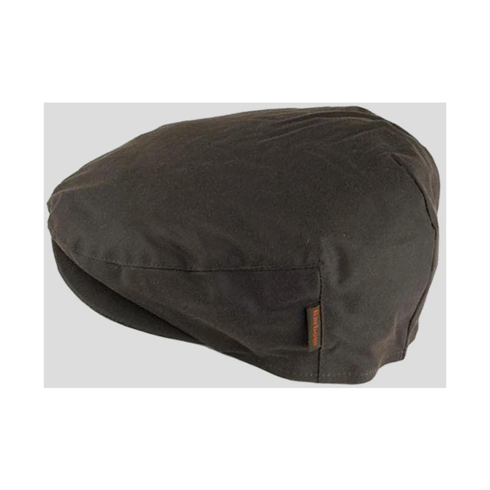 Barbour Wax Flat Cap van Katoen Green Heren