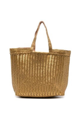 metallic-woven-leather-tote-bag