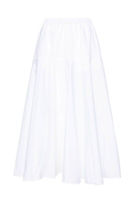 white-cotton-blend-flared-skirt