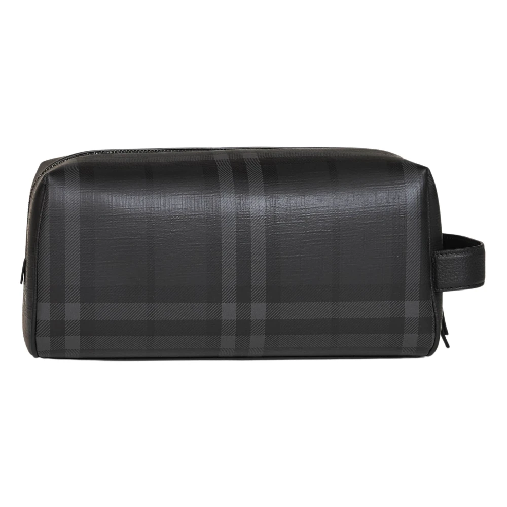 Burberry Unisex Grijs Tassen One Size, Katoen, Toilettas