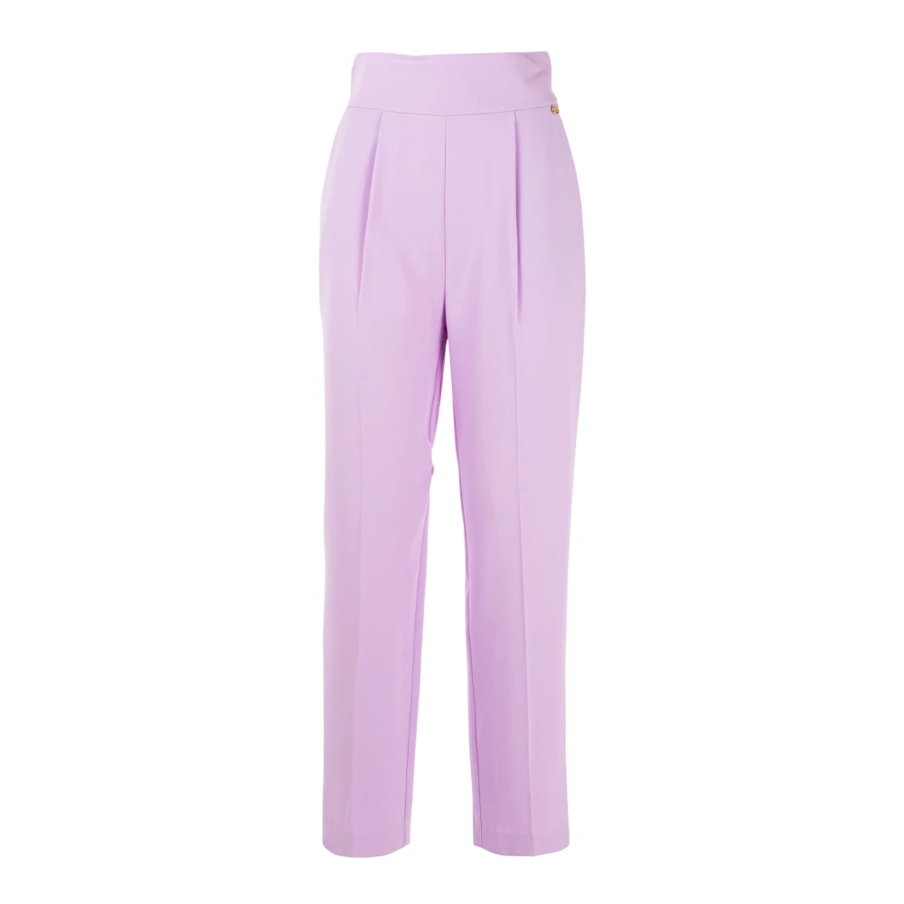Liu Jo Hoge Taille Chino Broek Zacht Purple Dames