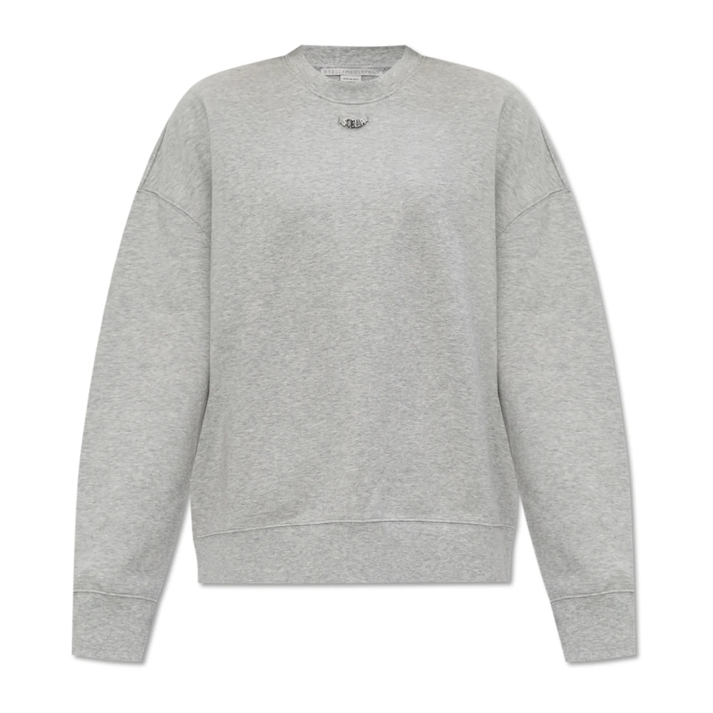 Stella Mccartney Sweatshirt met logo-vormige applicatie Gray Dames