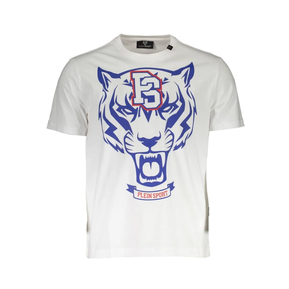 Plein Sport Men's White Training T-Shirts & Tops, 2XL, Bold Cotton T-Shirt