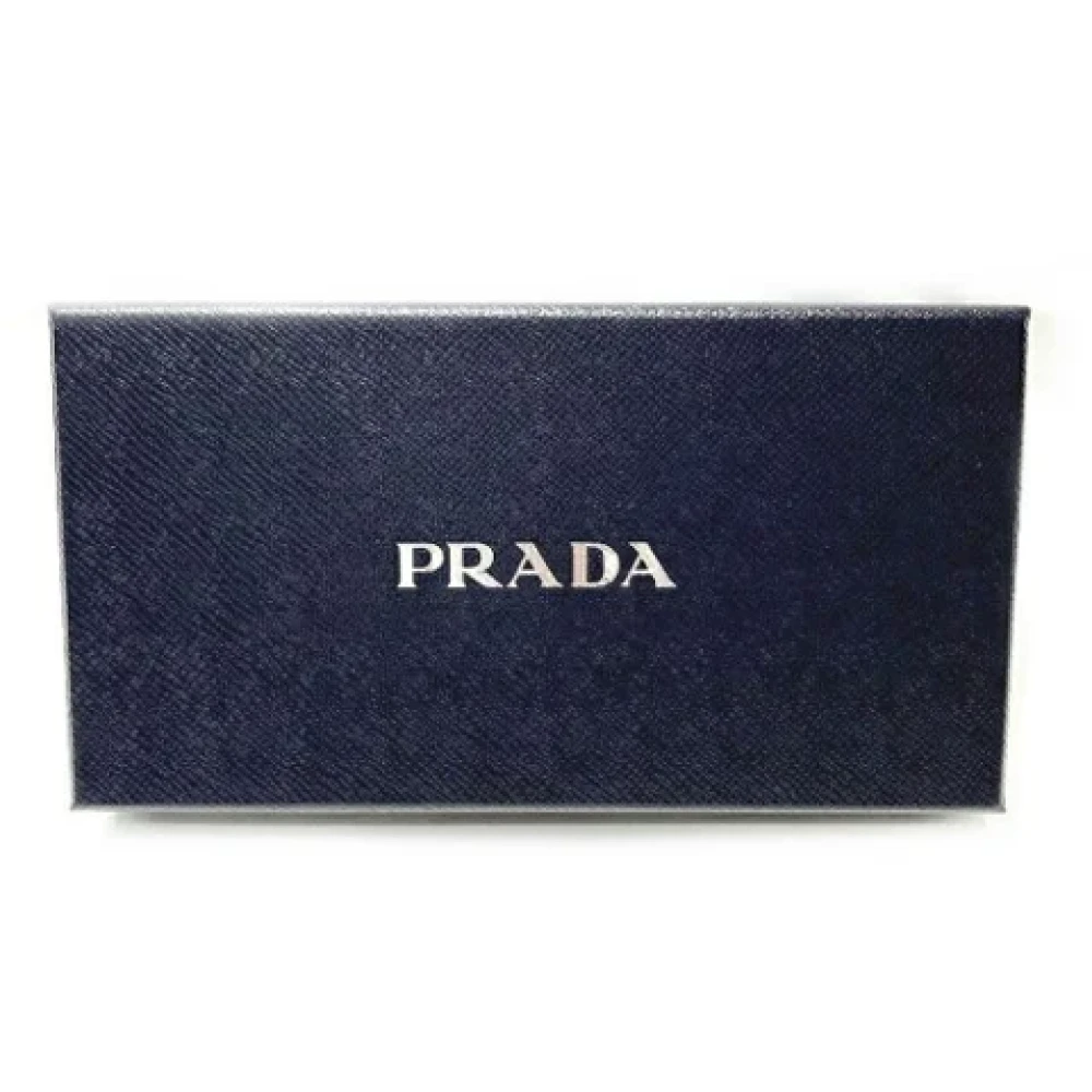 Prada Vintage Pre-owned Leather wallets Blue Dames