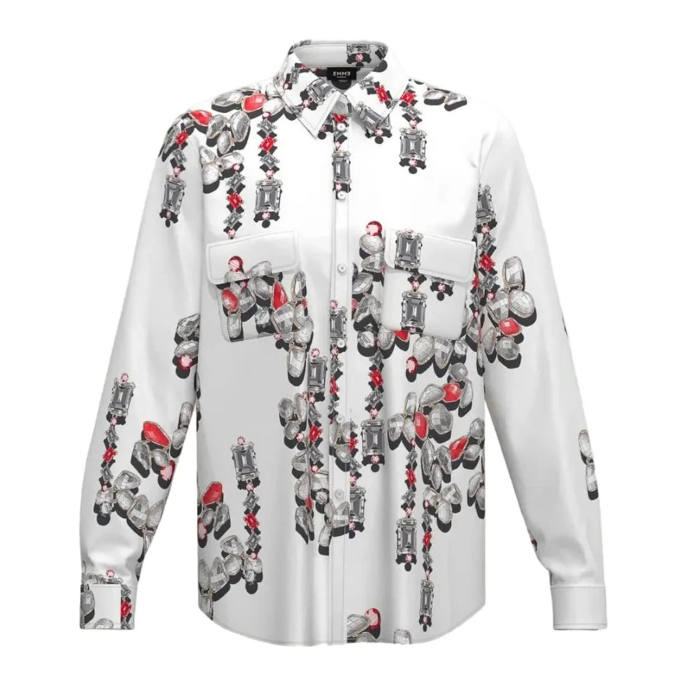 Emme DI Marella Stijlvolle Shirt met 100% Samenstelling White Dames