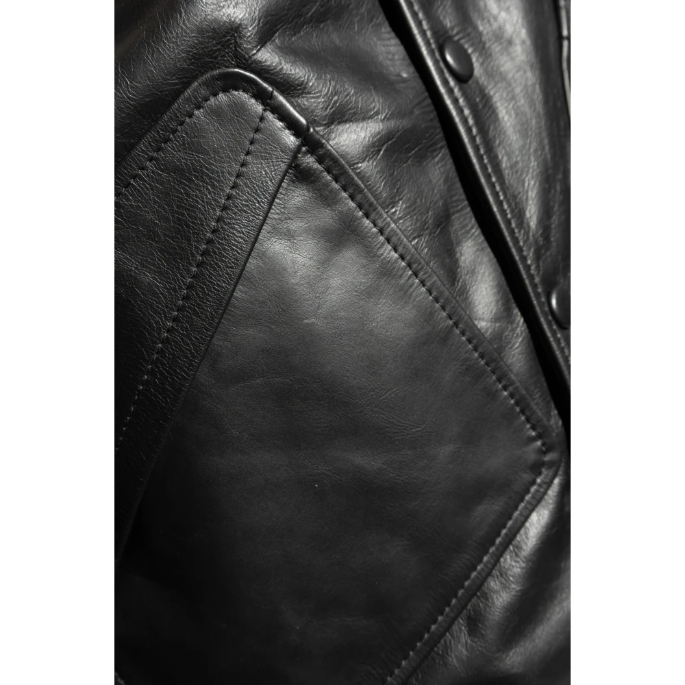 Victoria Beckham Leren jas Black Dames