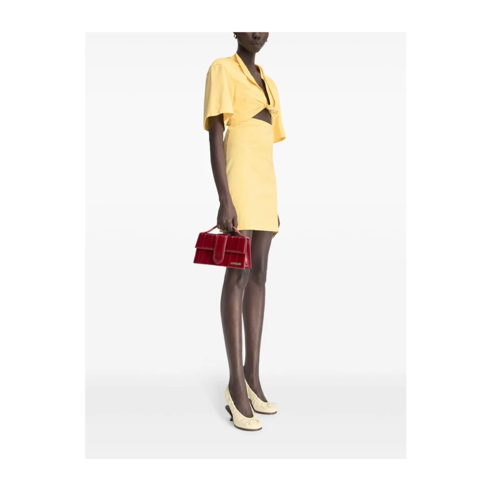 Jacquemus Gele Jurk met Uitsnijdingen Yellow Dames
