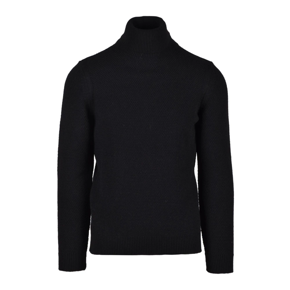 Daniele Alessandrini Grijze Gebreide Trui Alpaca Mix Black Heren