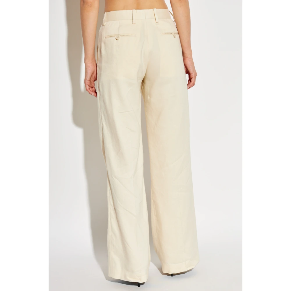 Helmut Lang Linnen broek Beige Dames