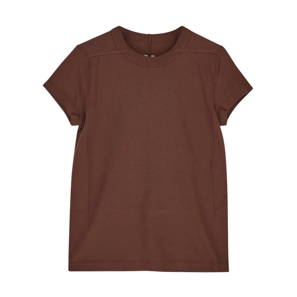 Rick Owens Cropped katoenen T-shirt Brown Dames