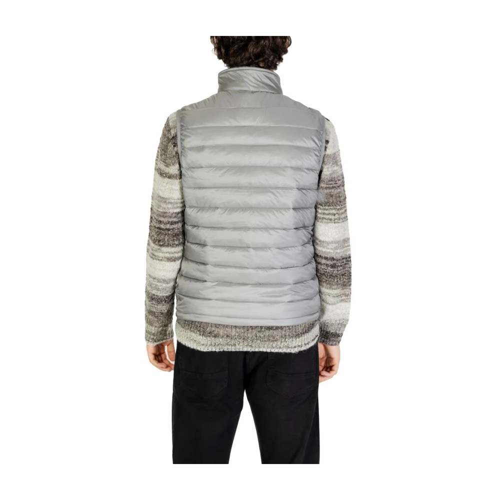 Gianni Lupo Grijze polyamide jas voor heren Gray Heren