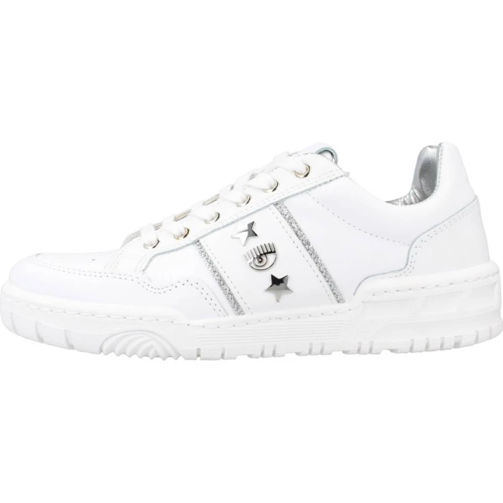Chiara Ferragni Collection Lace-Up Sneakers Dames Schoenen Wit