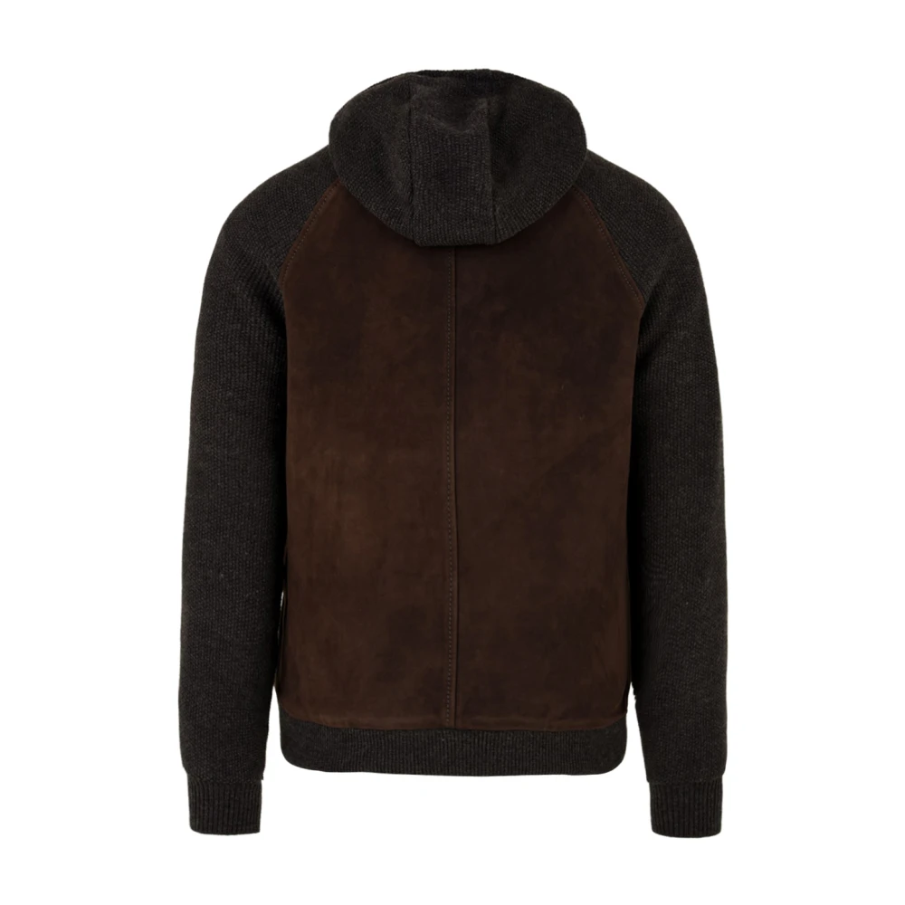 The Jack Leathers Dorian Knit Leren Jas Brown Heren