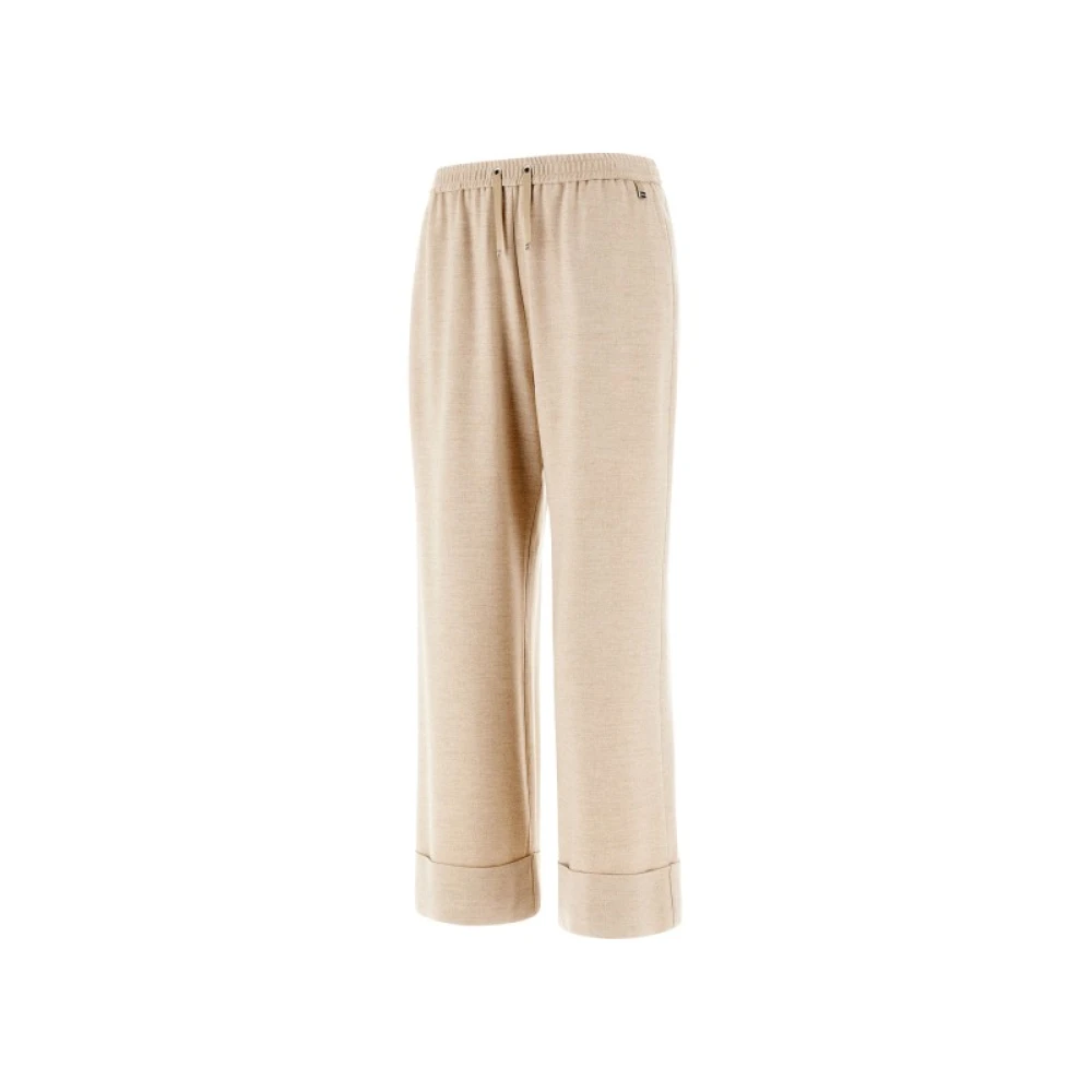Herno Resort Broek in Flanel Look Beige Dames