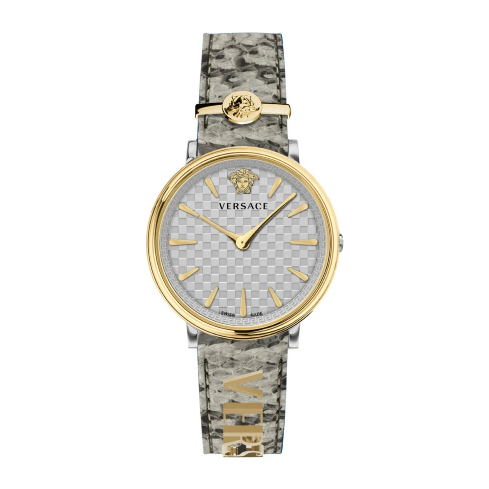 Versace Women's Grey/Gold V Circle - Watch