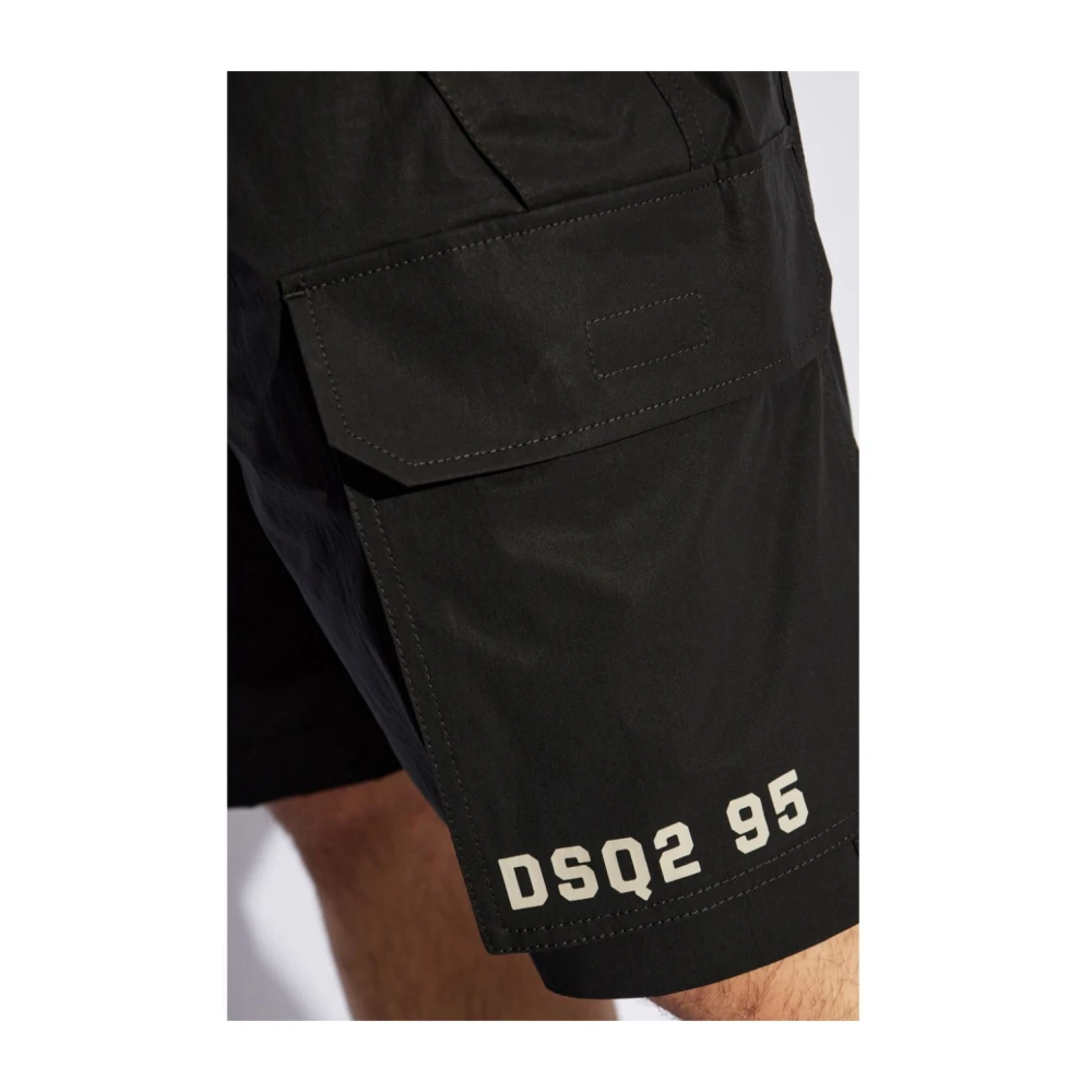Dsquared2 Zwarte Casual Shorts voor Mannen Black Heren