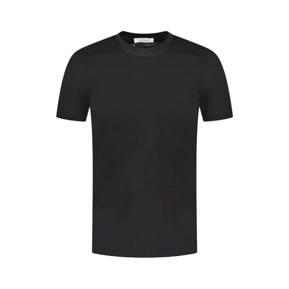 Gran Sasso Casual Katoenen T-Shirt Black Heren