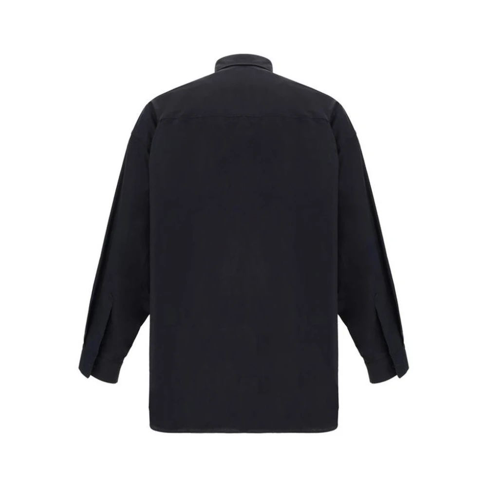 Balenciaga Katoenen Oversized Monochrome Shirt Black Heren