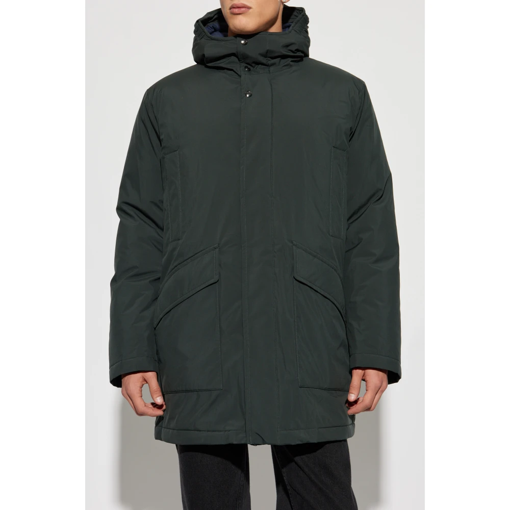 Paul Smith Gewatteerde jas met capuchon Green Heren