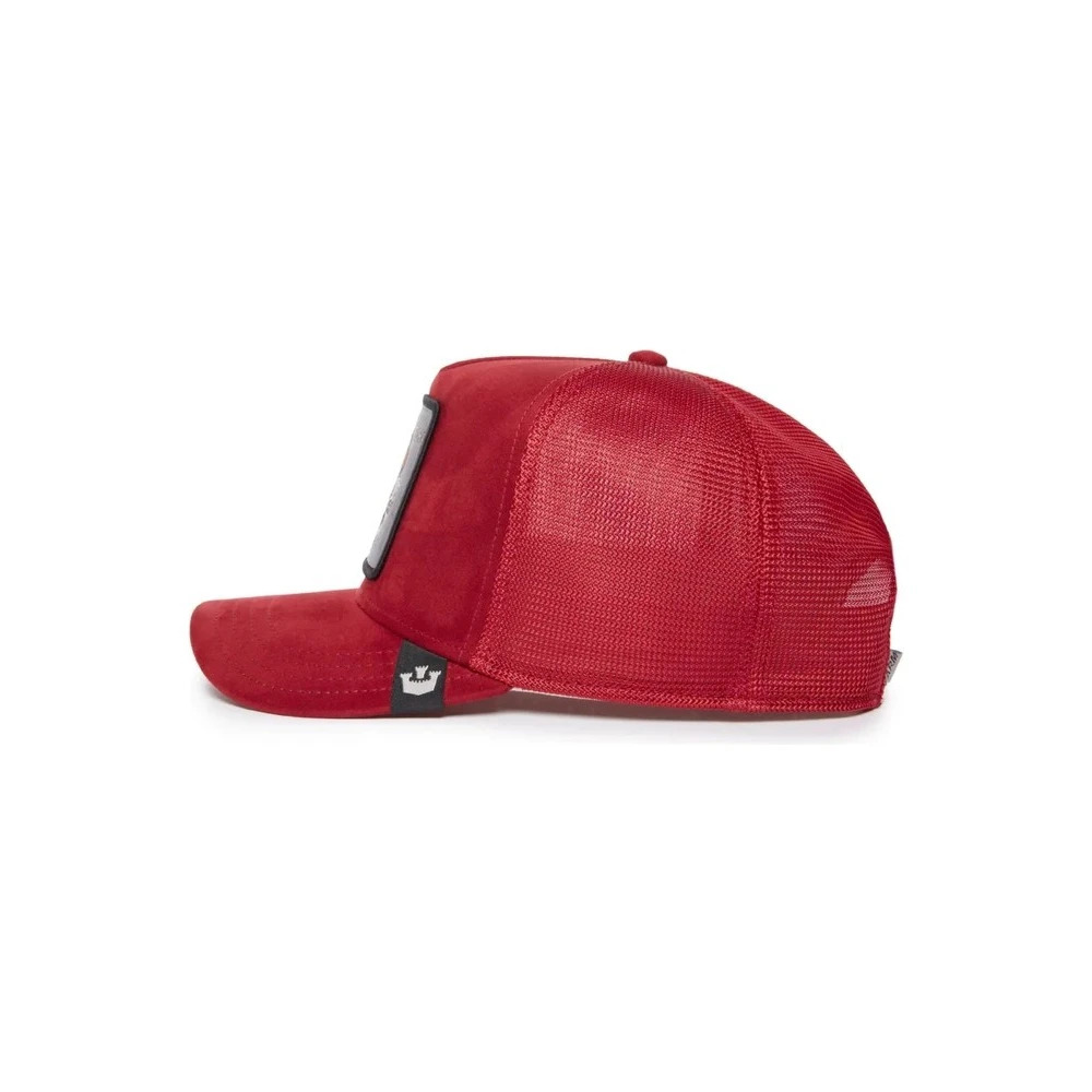 Goorin Bros Suede Dragon Trucker Cap Red Heren