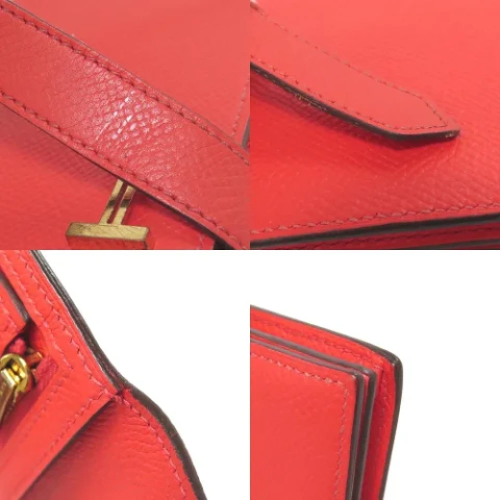 Hermès Vintage Pre-owned Leather wallets Red Dames