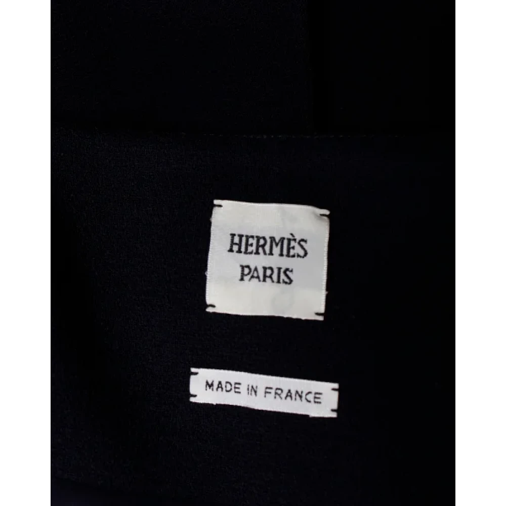 Hermès Vintage Pre-owned Wool bottoms Blue Dames