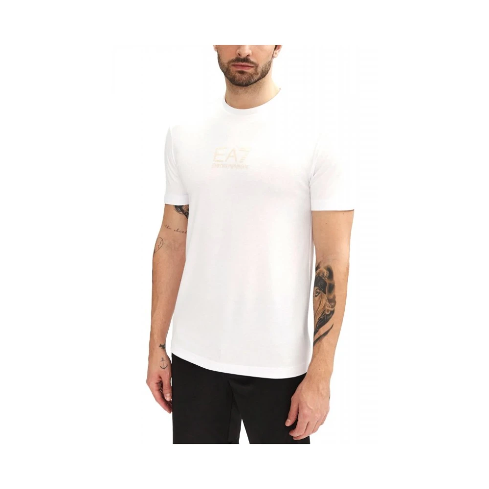 Emporio Armani Ea7 Vit Gold Label Viscose-Jersey Crew T-Shirt