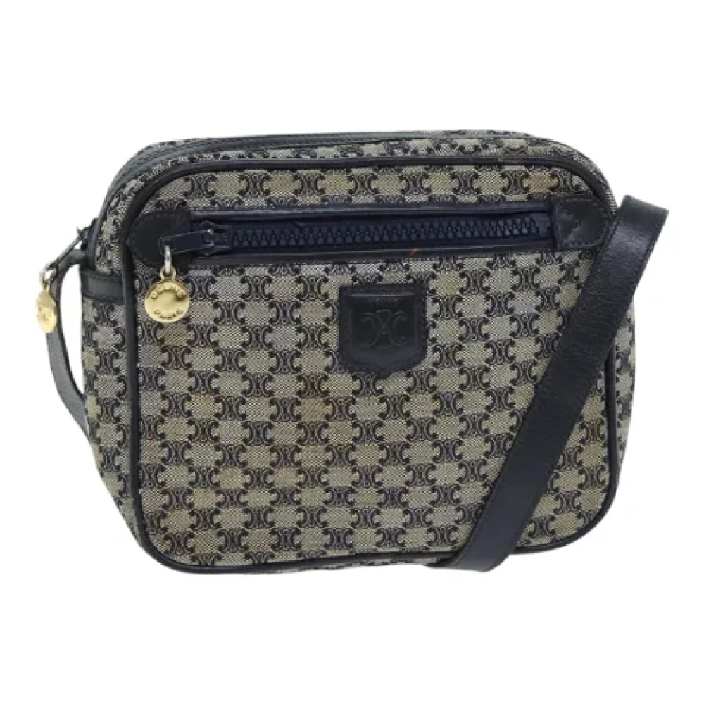 Celine Vintage Pre-owned Canvas shoulder-bags Blue Dames