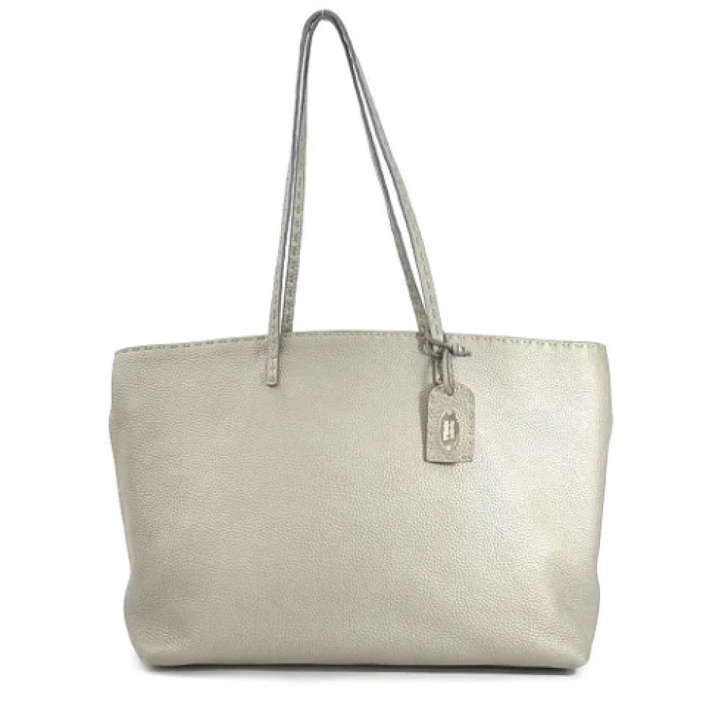 Fendi Vintage Pre-owned Leather fendi-bags Gray Dames