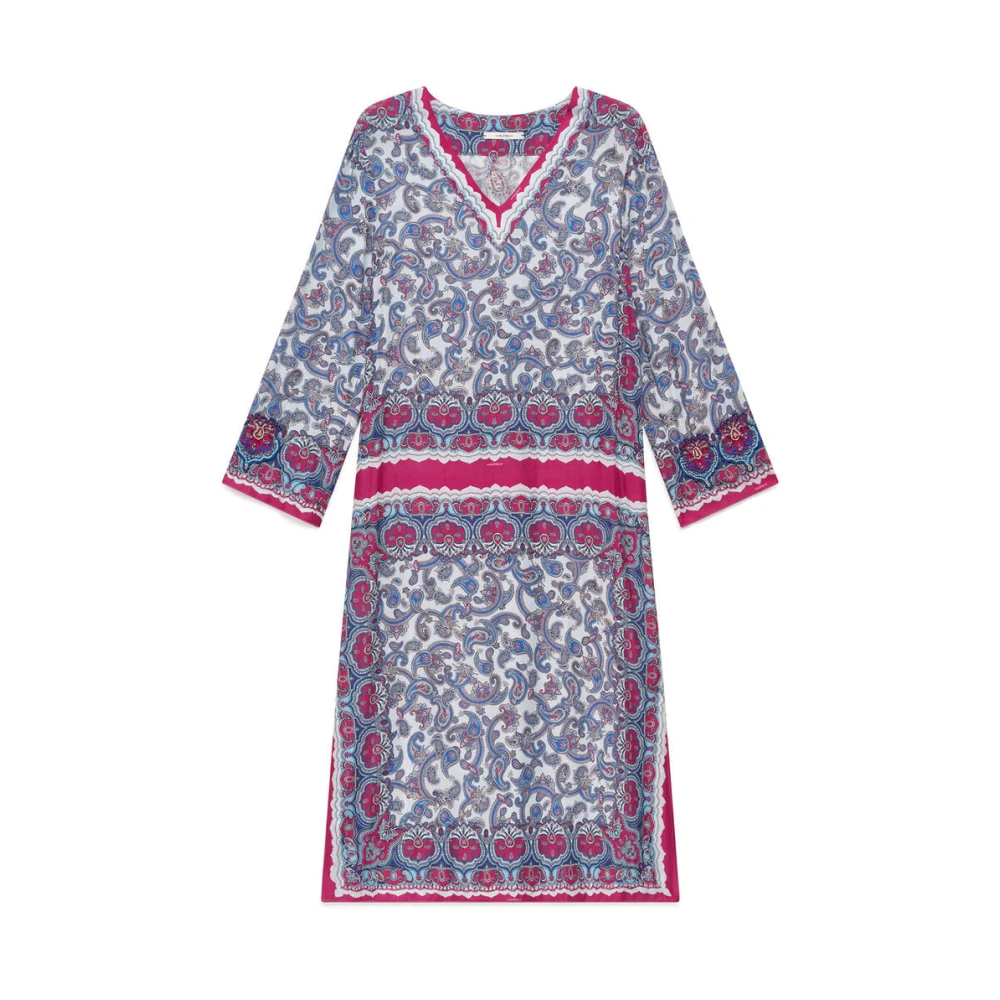 Maliparmi Women's Blue Midi Dresses, M, Sunset Paisley Dress