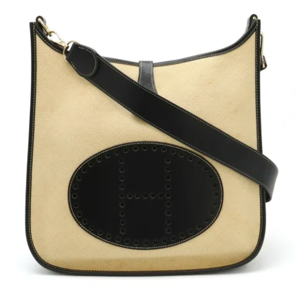 Hermès Vintage Pre-owned Leather shoulder-bags Beige Dames