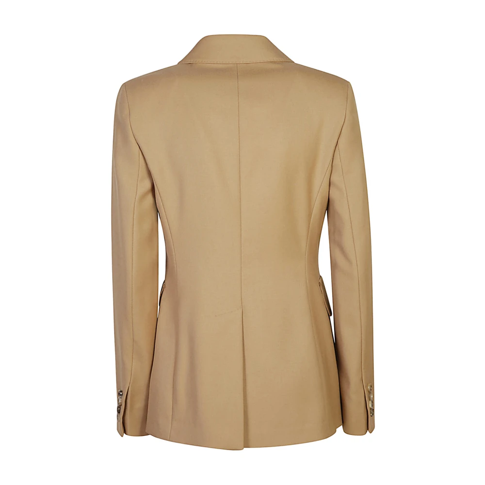 Max Mara Dubbelbreasted Blazer in Hazelnoot Beige Dames