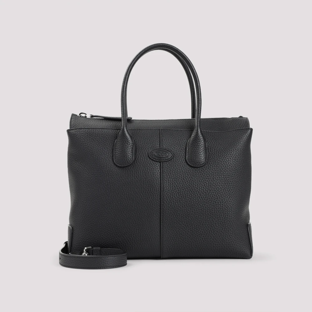 TOD'S Zwarte Shopper Tas Black Dames