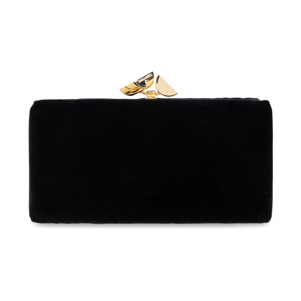 Dsquared2 Velvet clutch Black Dames