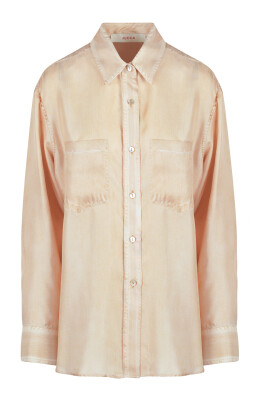 denim-effect-silk-shirt