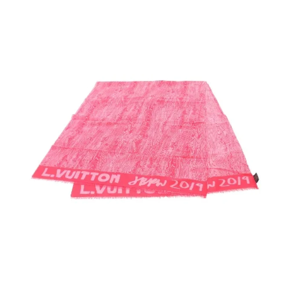 Louis Vuitton Vintage Pre-owned Silk scarves Pink Dames