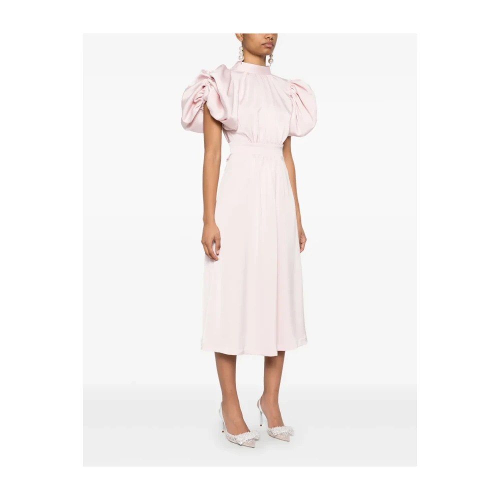 Rotate Birger Christensen Roze Pofmouw Jurk Pink Dames
