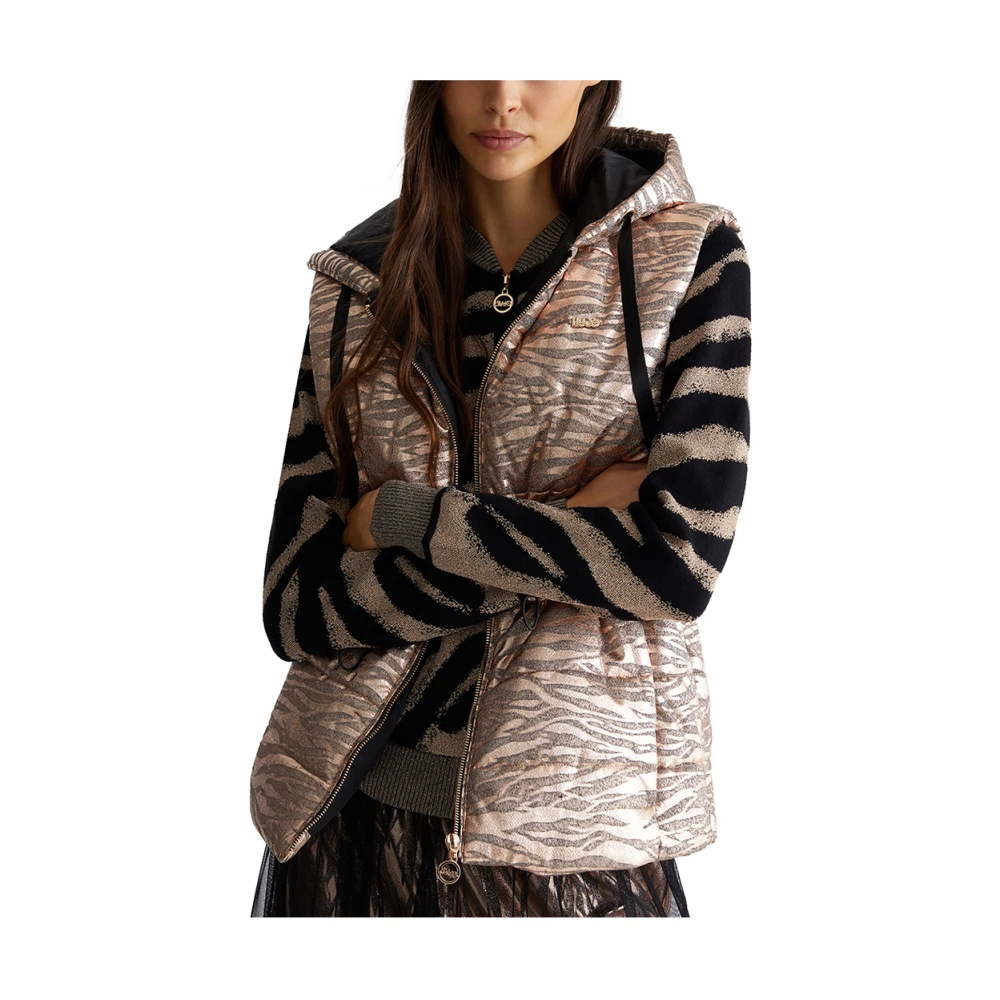 Liu Jo Veelzijdige Modieuze Gilet Jas Brown Dames