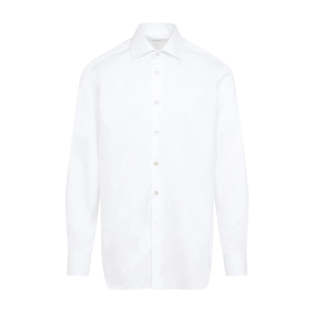 Kiton Witte Shirts voor Mannen Aw24 White Heren