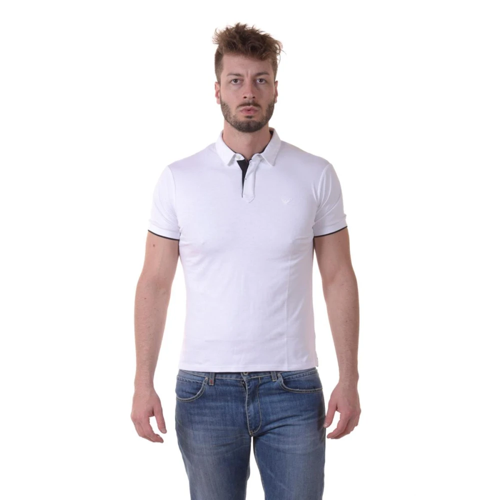 Armani Jeans Polo Shirts White, Herr